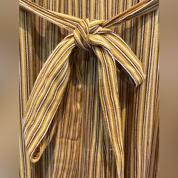 NWT - Band of Gypsies Yellow B & W Striped Jumpsuit. - Picture 7 of 8